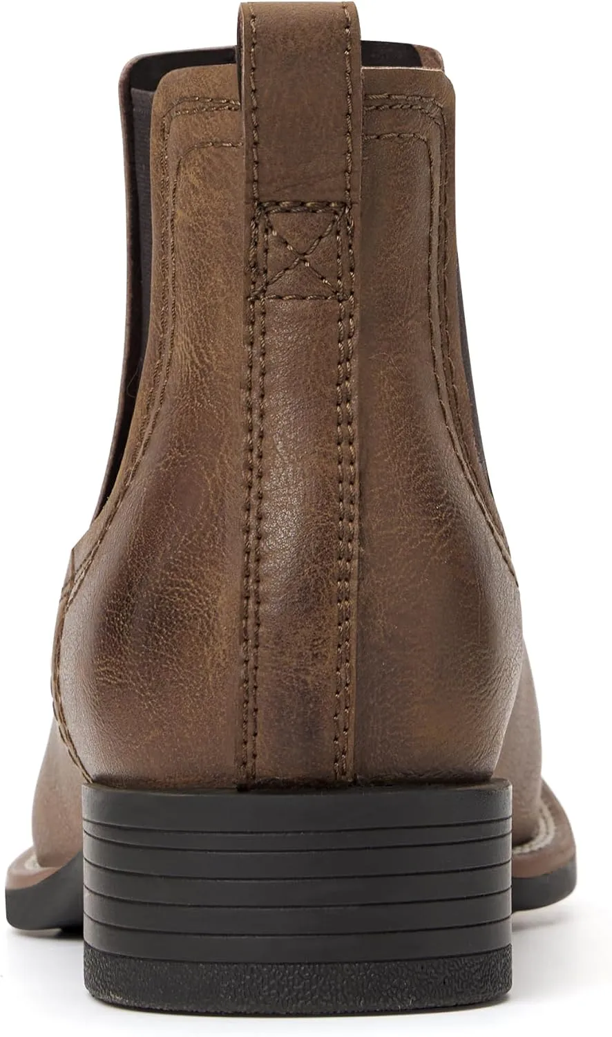 Cowboy Boots for Men Square Toe Mens Western Boots Slip On Casual Retro Boots