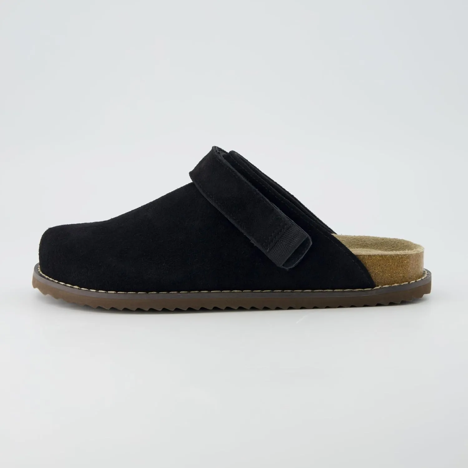 CUSHIONAIRE Women's Boulder Genuine Suede Clog with Swivel Strap – Lightweight EVA Sole, Memory Foam Insole, Wide Widths Available