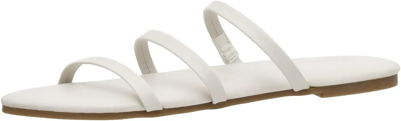 CUSHIONAIRE Women's Capri slide Flip Flop Sandal with Memory Foam