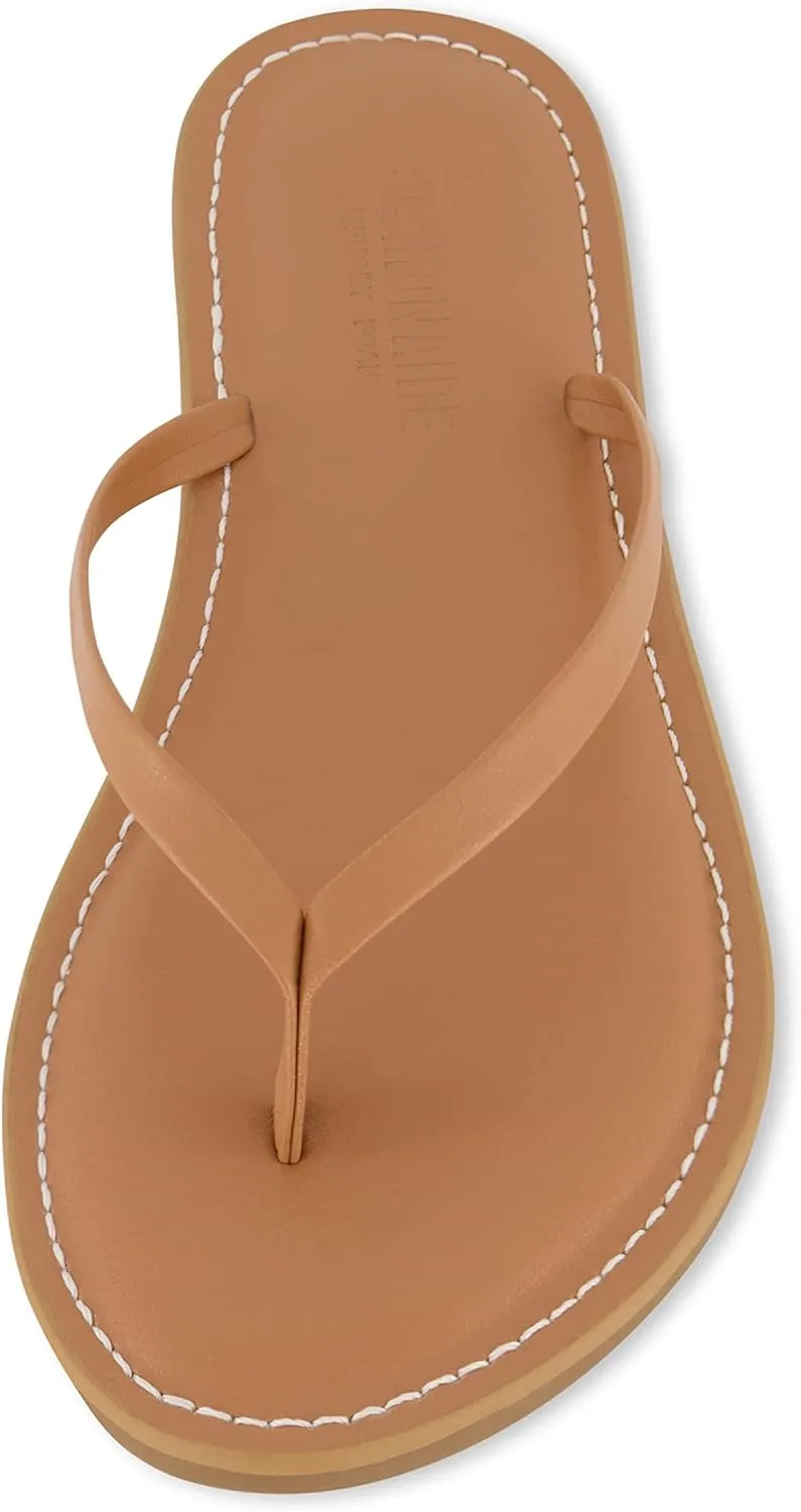 CUSHIONAIRE Women's Cora Flat Flip Flop Sandal with  Comfort