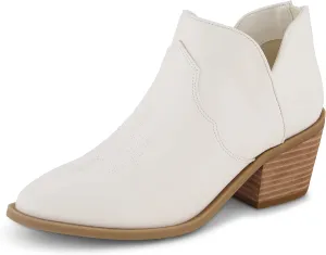 CUSHIONAIRE Women's Rodeo Western Ankle Boot  Memory Foam, Wide Widths Available