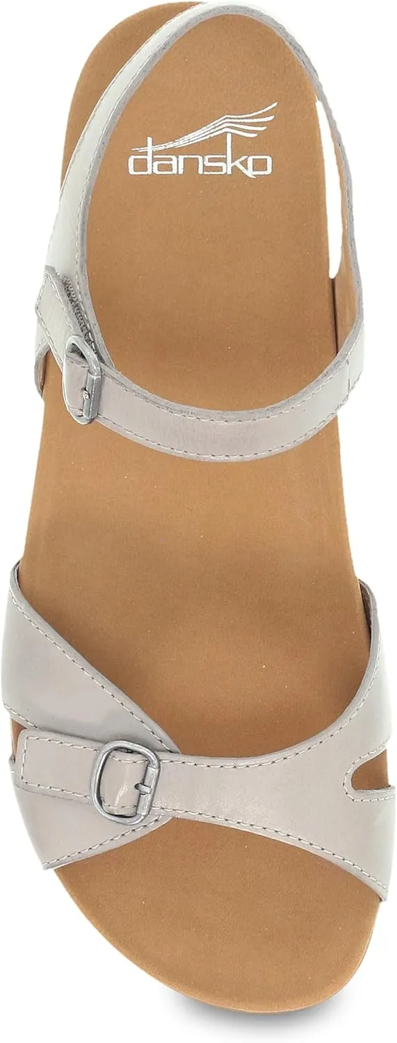Dansko Judith Adjustable Sandal for Women - Leather Linings and Uppers for All-Day Comfort - Dual-Density EVA Footbed and Lightweight Rubber Outsole for Long-Lasting Wear