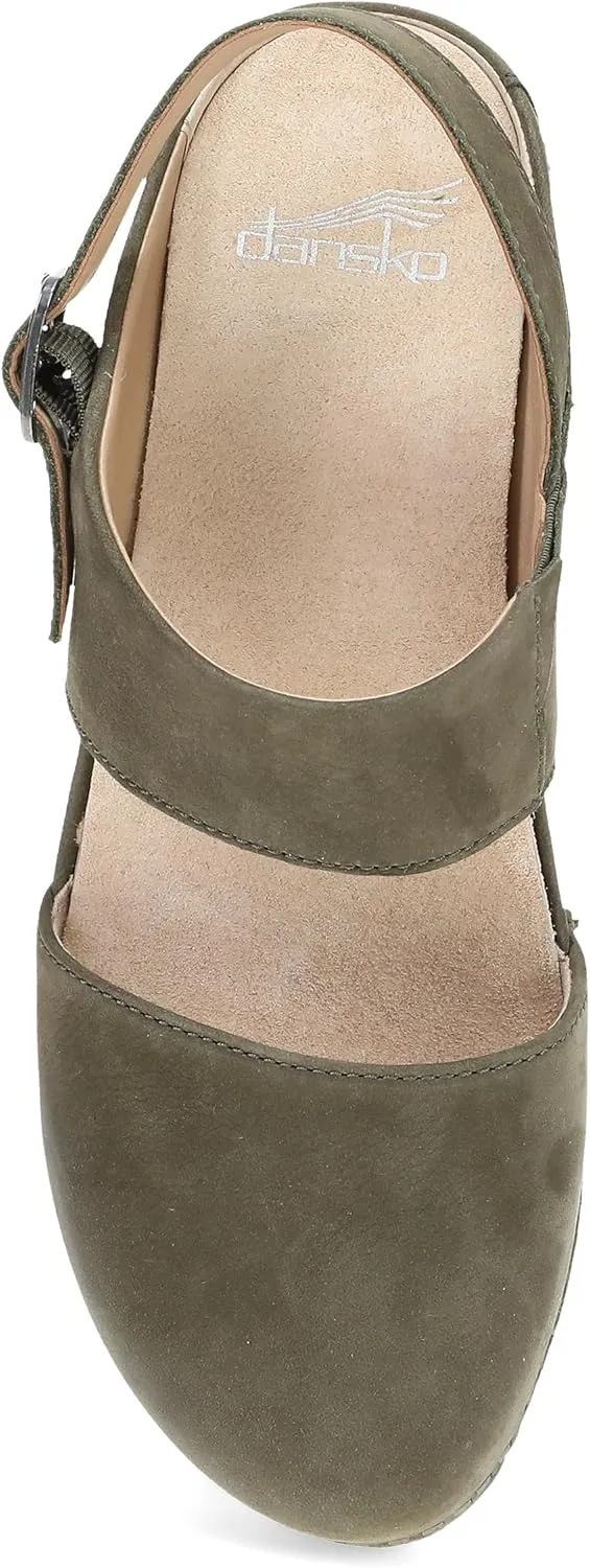 Dansko Lucia Closed-Toe Sandals for Women - Linings from Recycled Materials and Leather for Breathability- Lightweight Rubber Outsole for Long-Lasting Wear