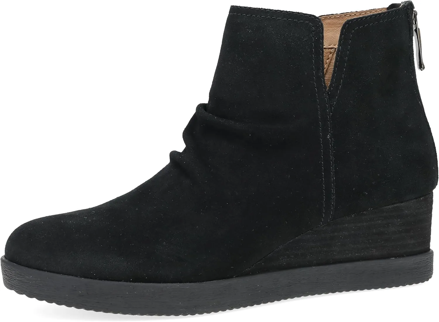 Dansko Stephanie Wedge Bootie for Women - Durable Waterproof Leathers and Leather-Stacked Heel