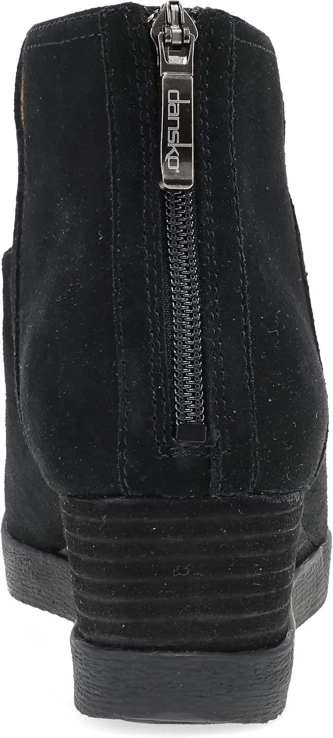 Dansko Stephanie Wedge Bootie for Women - Durable Waterproof Leathers and Leather-Stacked Heel