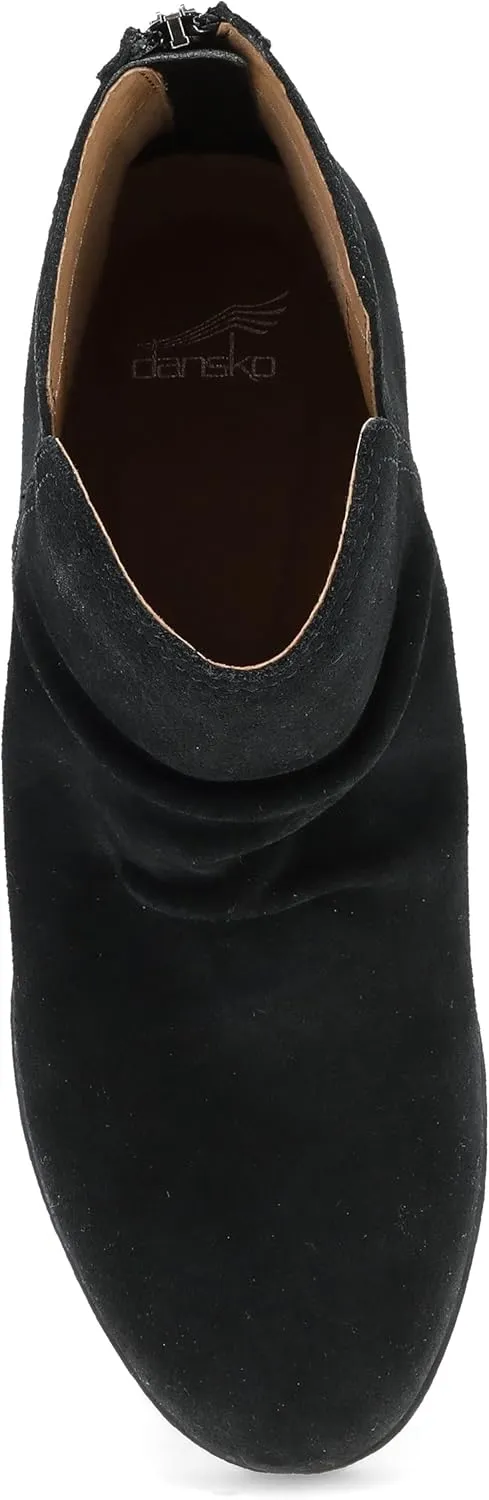Dansko Stephanie Wedge Bootie for Women - Durable Waterproof Leathers and Leather-Stacked Heel