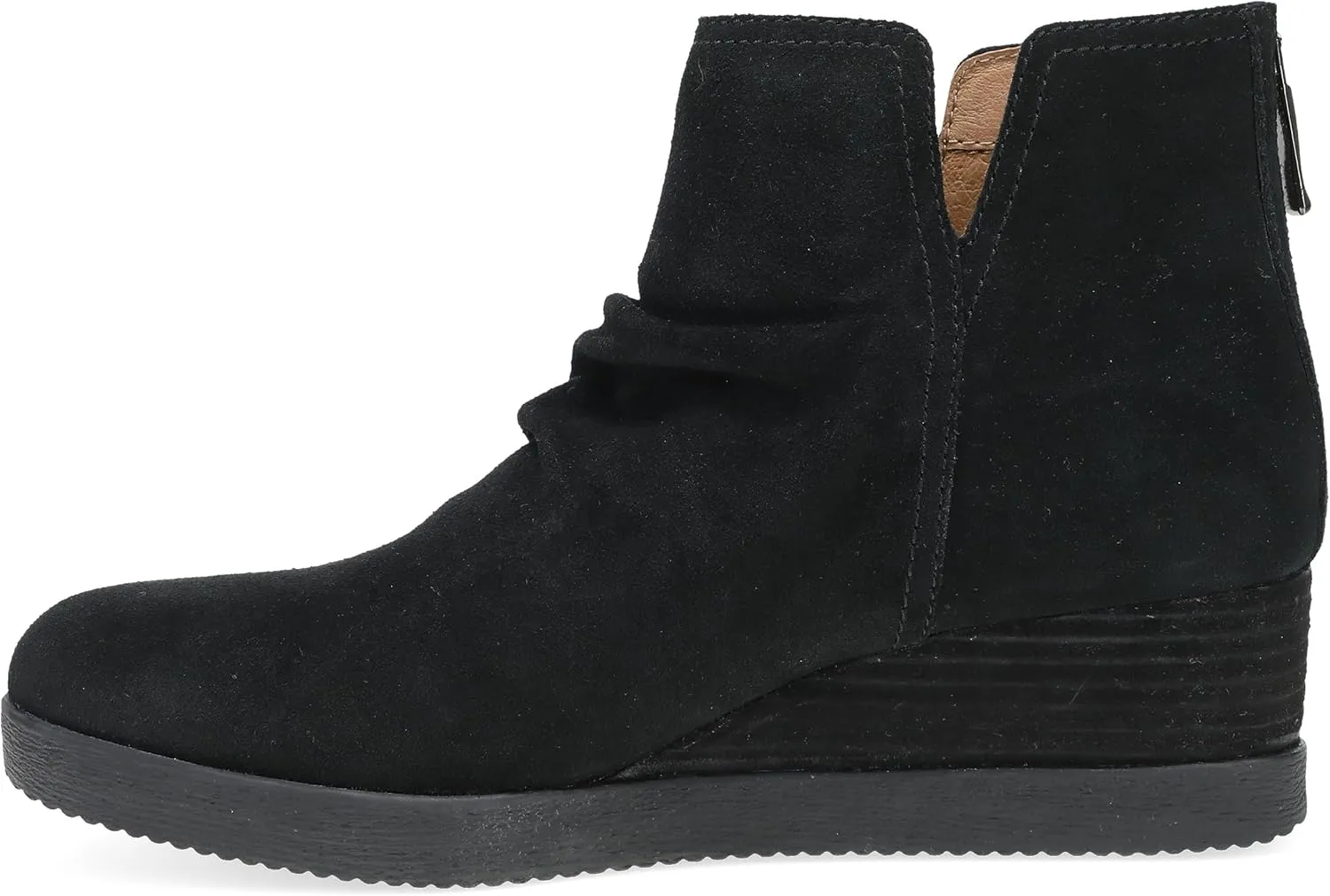 Dansko Stephanie Wedge Bootie for Women - Durable Waterproof Leathers and Leather-Stacked Heel