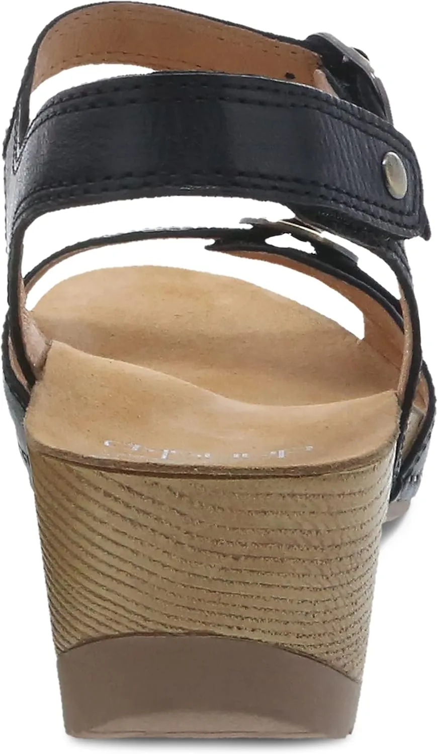 Dansko Tricia Wedge Sandal for Women – Cushioned, Contoured Footbed for All-Day Comfort and Support – Adjustable Hook & Loop Straps with Buckle Detail – Lightweight Rubber Outsole