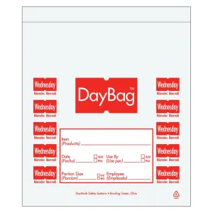 DayMark 113015 5.5 Day Of The Week Wednesday Portion Bag - 2000 / BX"