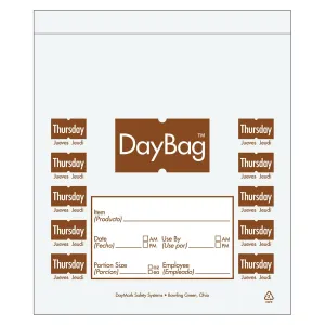 DayMark 113016 5-1/2 Day of The Week Thursday Portion Bag - 2000 / BX"