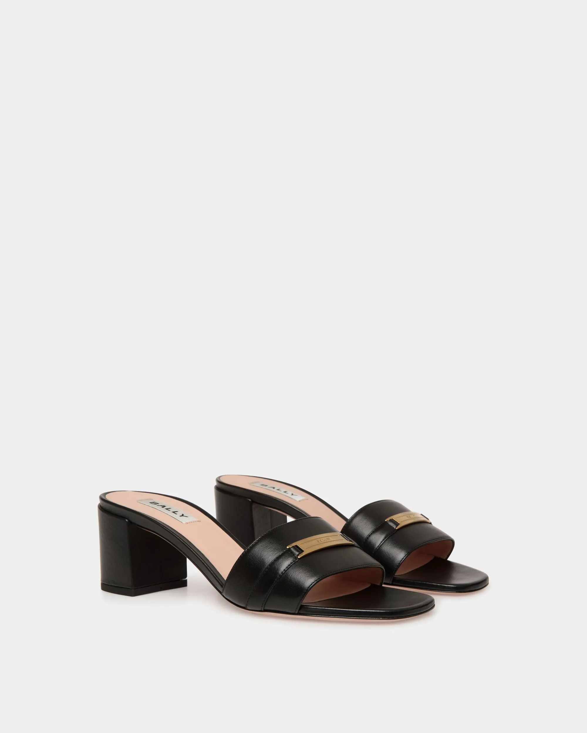 Deco Sandal in Black Leather