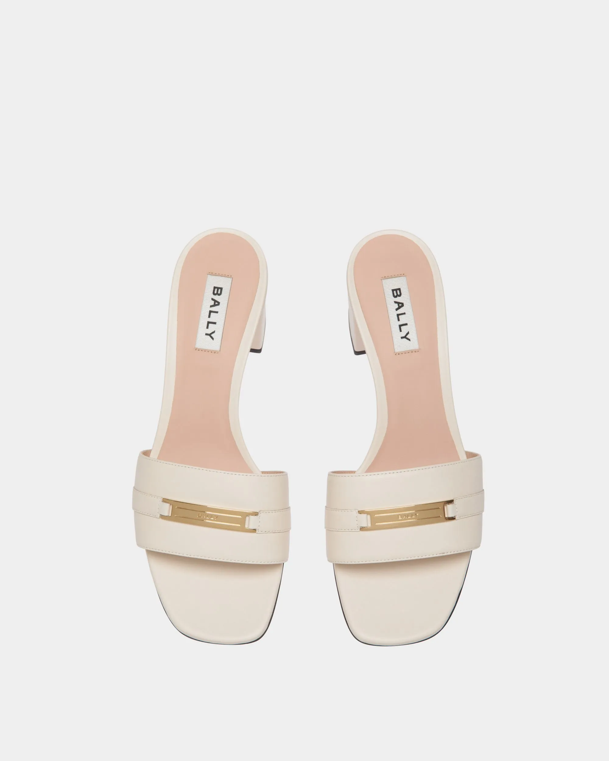 Deco Sandal in White Leather