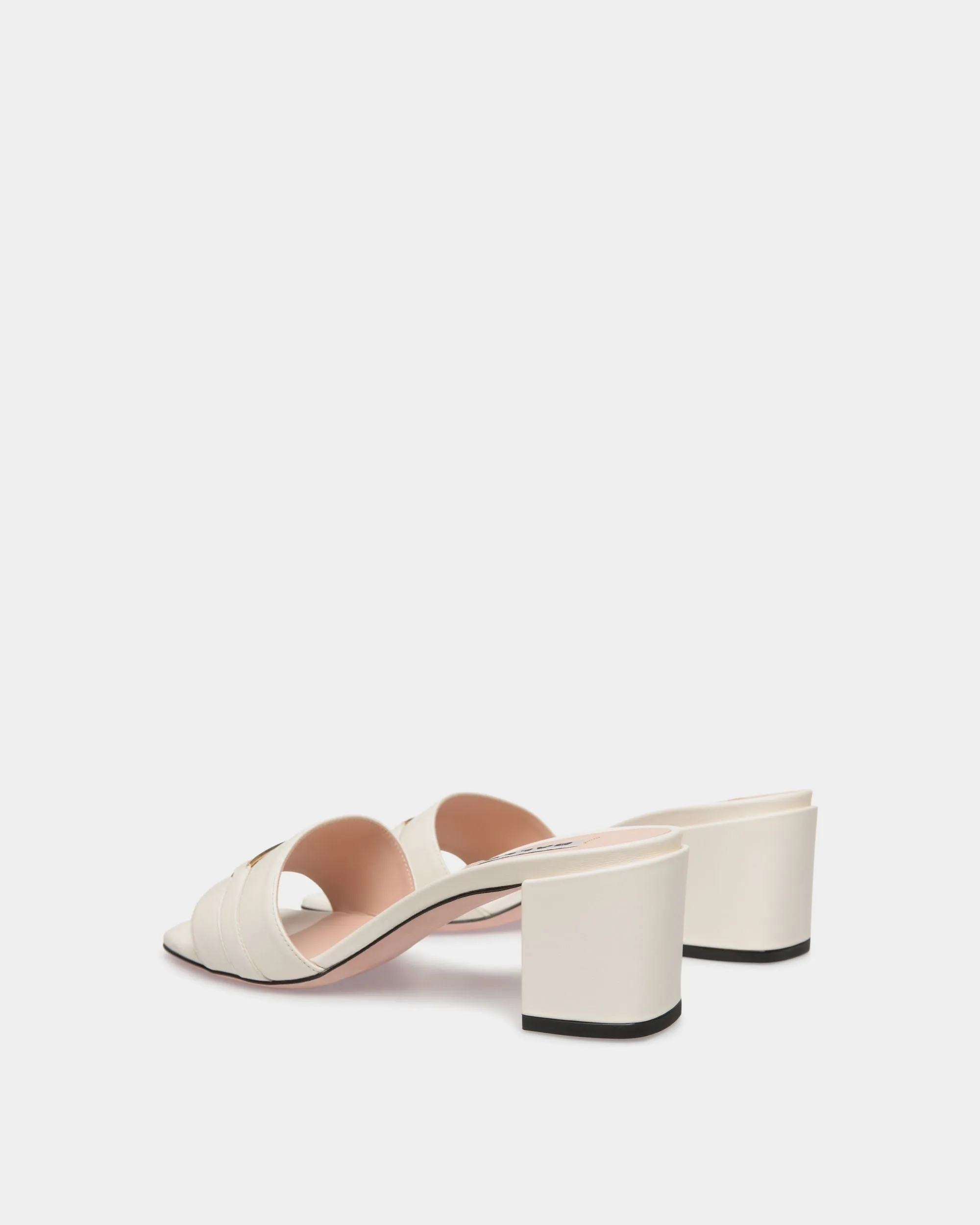 Deco Sandal in White Leather