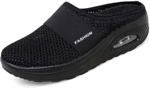 Diabetic Air-Cushion Slip-On Walking Shoes, Orthopedic Diabetic Slippers, with Arch-Support for Women