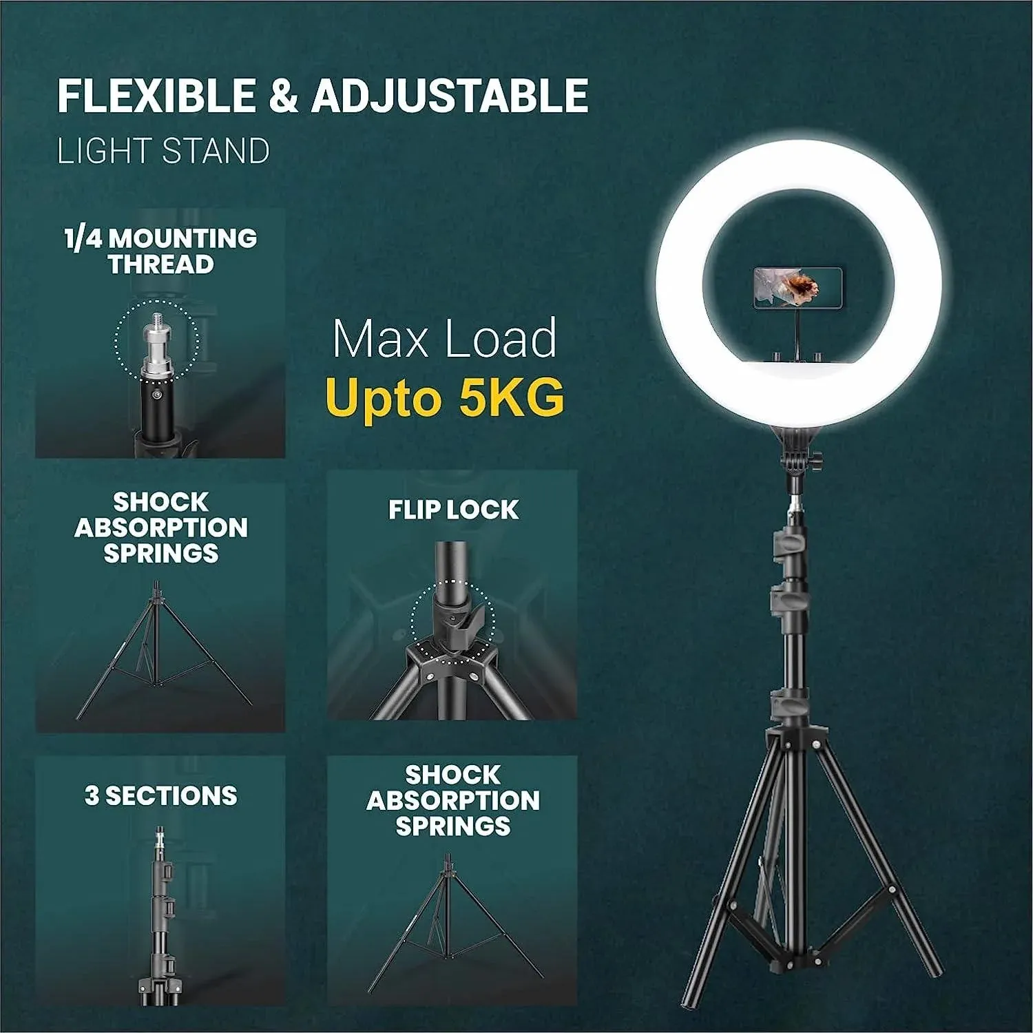 Digitek: DRL 18 RTC9 LED Ring Light with Remote