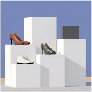 Display Risers Platform Base Model Stand Clothing Display,1Pcs Cube Pedestal Display Stand, Rectangular Prop Pedestal Stands, Event Decor Display Plinth Stands, Clothing Store/Bridal Shop R