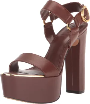 DKNY Women's Everyday Block Heel Shila-Platform ANK Heeled Sandal