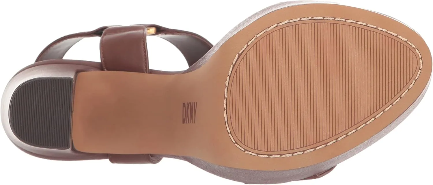 DKNY Women's Everyday Block Heel Shila-Platform ANK Heeled Sandal