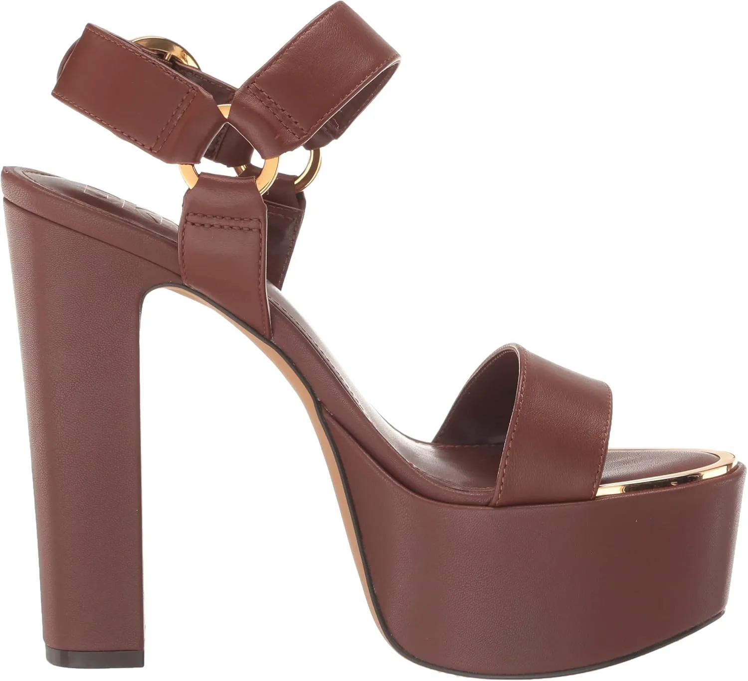 DKNY Women's Everyday Block Heel Shila-Platform ANK Heeled Sandal