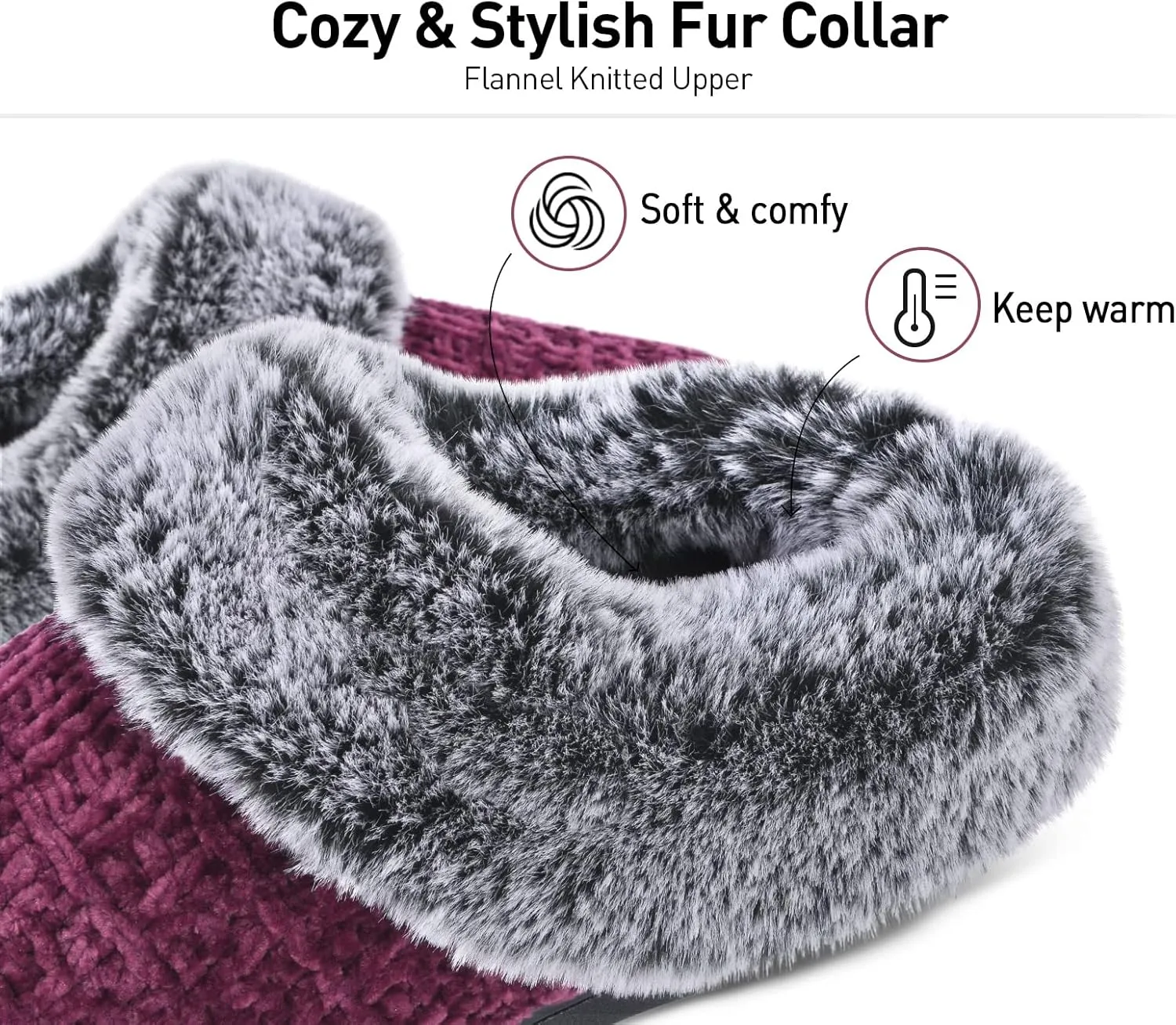 DL Women's Memory Foam Moccasin Slippers Micro Suede with Breathable Faux Fur Lining Slip On House Shoes Micro Indoor & Outdoor