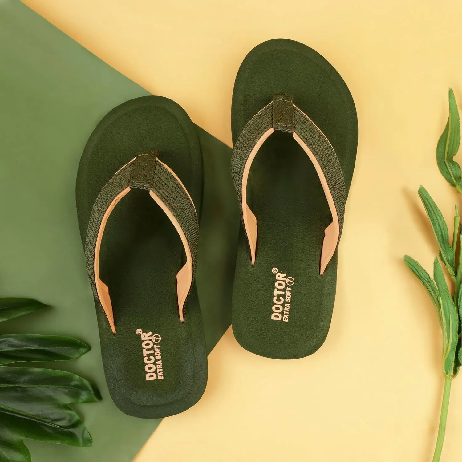 Doctor Slippers for Men's Orthopedic Diabetic Non-Slip Lightweight Durable Cushion Comfortable Flat Mcr Casual Stylish Dr Chappals and House Flip flops For Gent's and Boy’s D-34