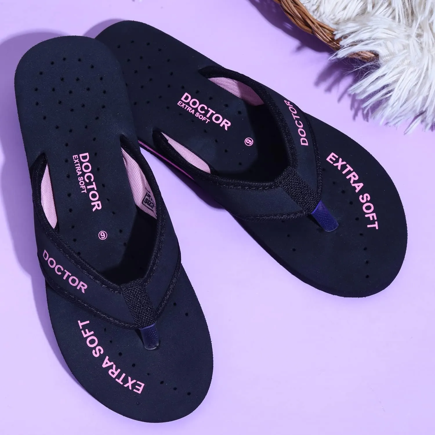 Doctor Slippers for Women Orthopedic Diabetic Pregnancy Non Slip Lightweight Comfortable Flat Casual Stylish Dr Chappals and House Flip flops For Ladies and Girl’s D-22