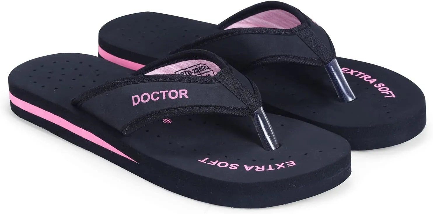 Doctor Slippers for Women Orthopedic Diabetic Pregnancy Non Slip Lightweight Comfortable Flat Casual Stylish Dr Chappals and House Flip flops For Ladies and Girl’s D-22