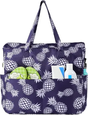 DOFOWORK Beach Bags for Women - Large Beach Bag Tote with Wet Pocket, Waterproof Sandproof with Zipper