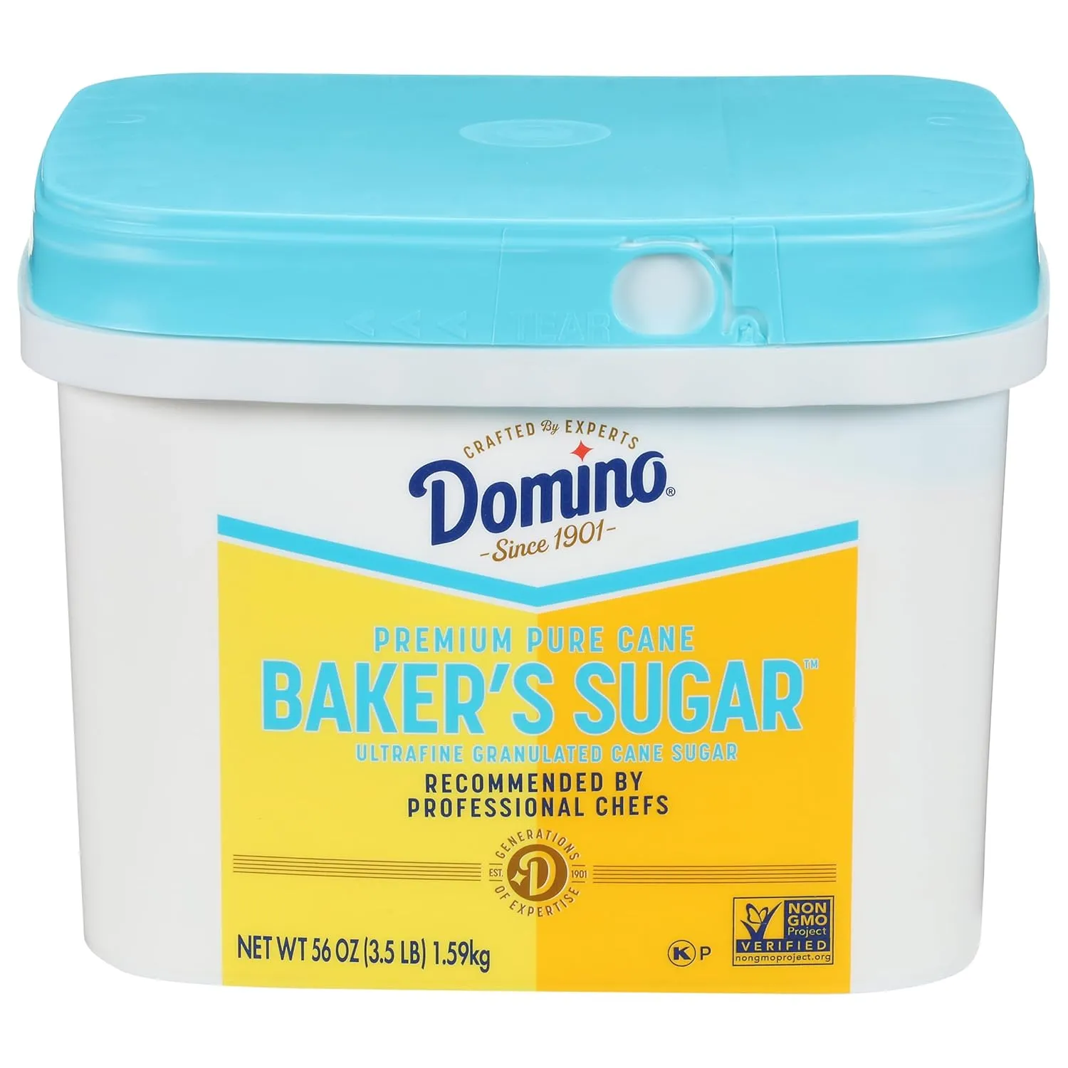 Domino Pure Cane Ultrafine Granulated Baker's Sugar™, 3.5 lb Easy Baking Tub