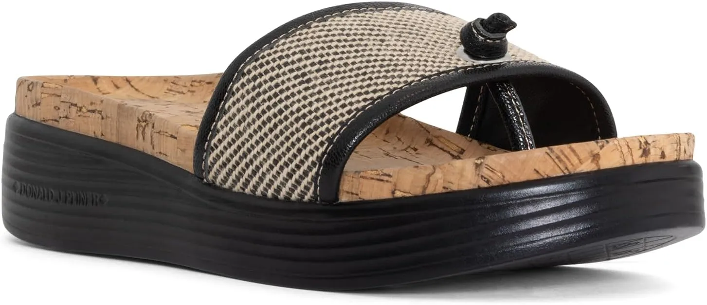Donald Pliner Women's Farrah Slide Sandals, Women's Summer Sandals, 1,25" Slip-On Sandals for Women
