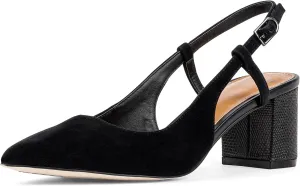 Donald Pliner Women’s SHANIE Slingback Pump Heel, 2" Block Heel Shoes for Comfort, Women’s Heels with Padded Insole