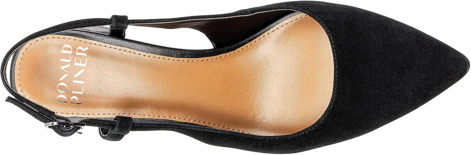 Donald Pliner Women’s SHANIE Slingback Pump Heel, 2" Block Heel Shoes for Comfort, Women’s Heels with Padded Insole