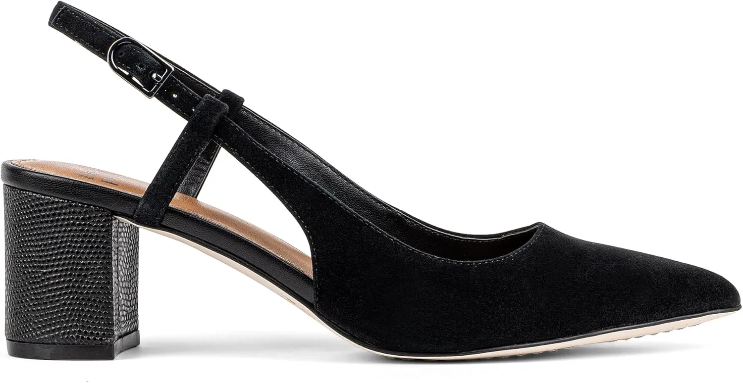 Donald Pliner Women’s SHANIE Slingback Pump Heel, 2" Block Heel Shoes for Comfort, Women’s Heels with Padded Insole