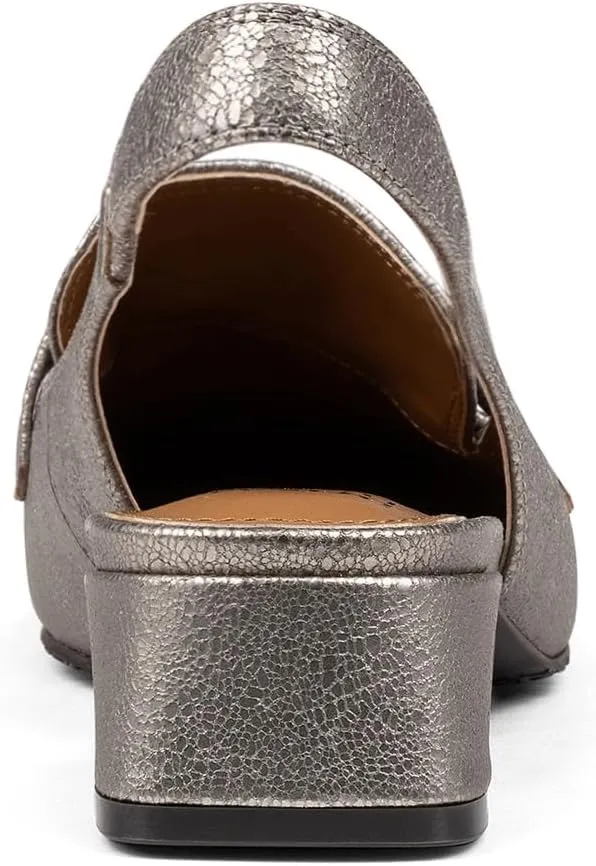 Donald Pliner Women’s Tegan Slingback Loafer Pump Heel – 1.5” Low Flared Heel Shoes for Comfort, Slip On Women’s Heels