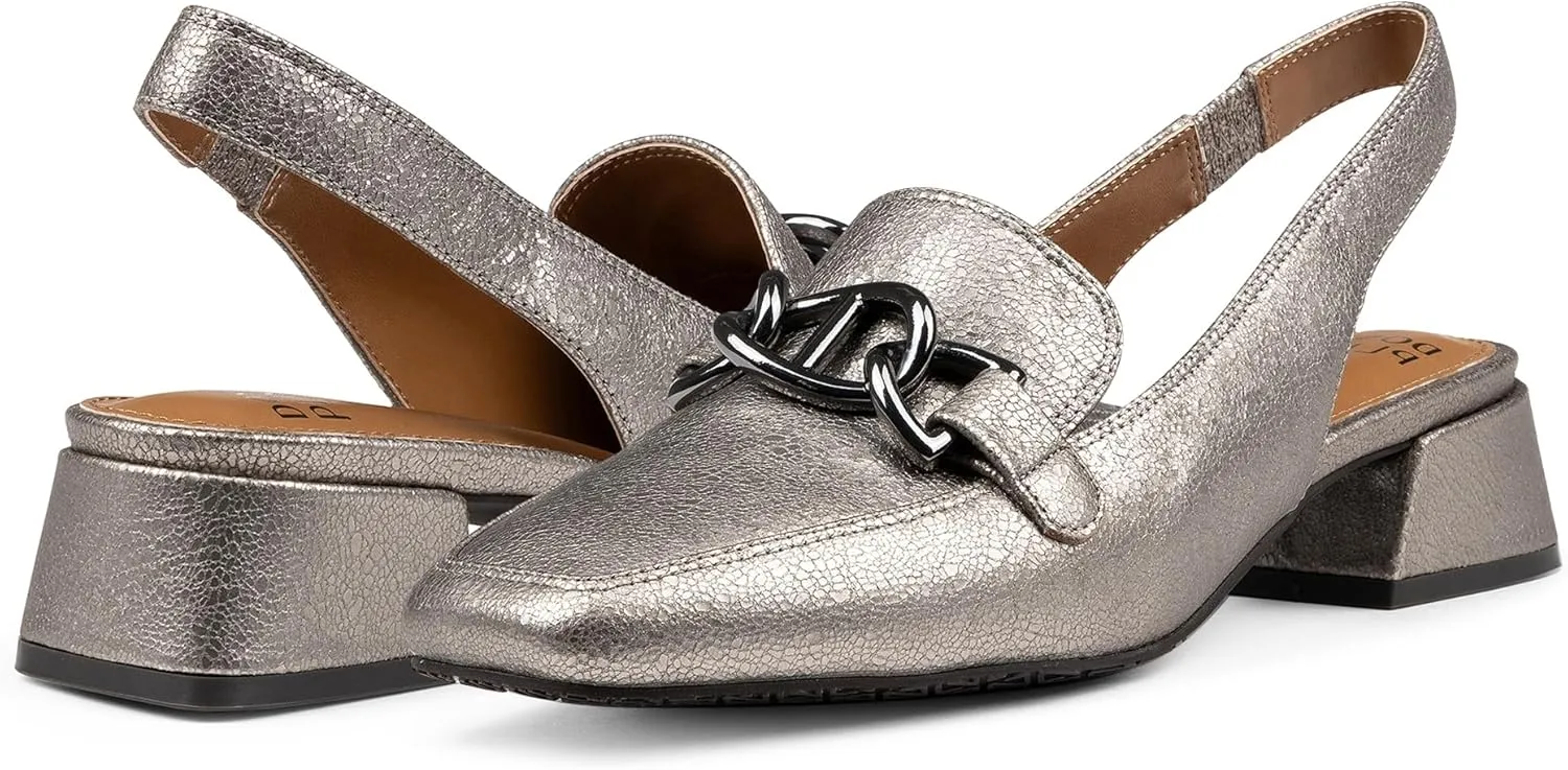 Donald Pliner Women’s Tegan Slingback Loafer Pump Heel – 1.5” Low Flared Heel Shoes for Comfort, Slip On Women’s Heels