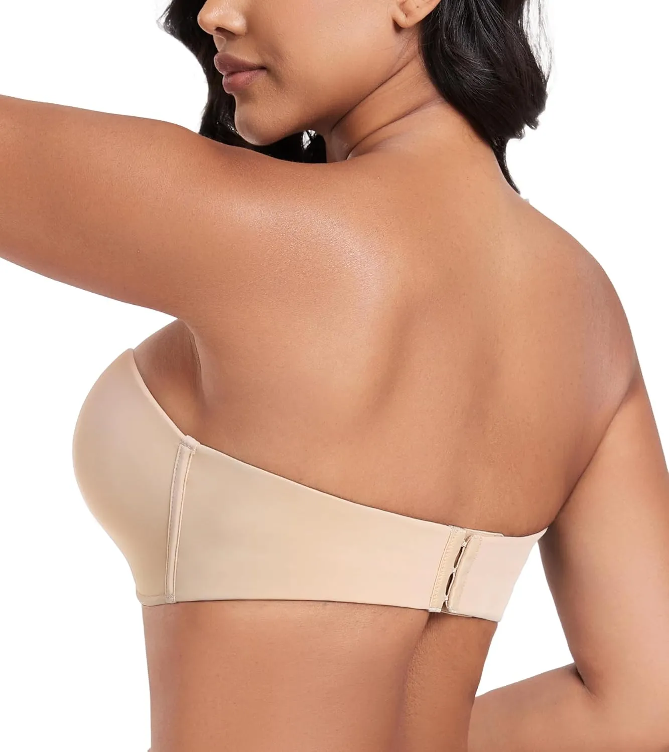 DotVol Women Hand Shape Custom Lift Invisible Wirefree Anti-Slip Strapless Push Up Bra