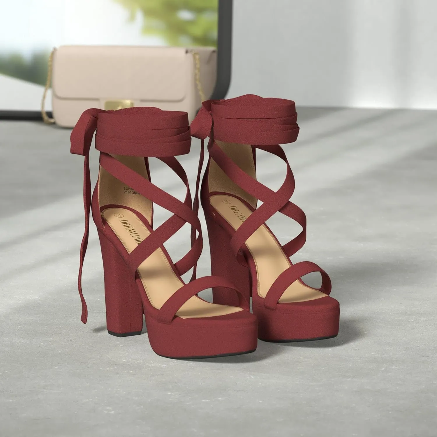 DREAM PAIRS High Heels Chunky Block Platform Heels for Women Strappy Gladiator Sexy Open Toe Heels Dressy Pumps Sandals