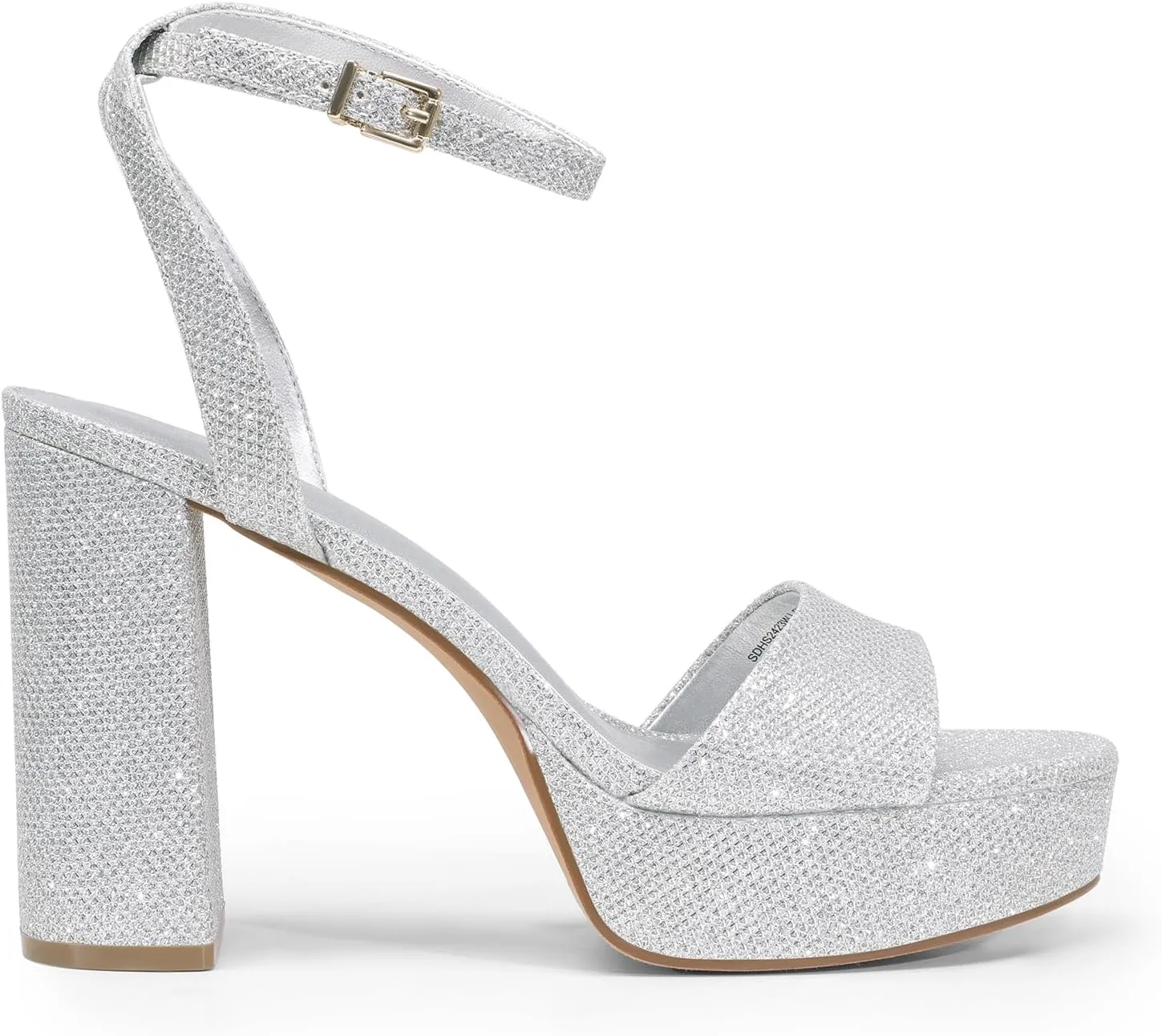 DREAM PAIRS Platform High Heels for Women Chunky Round Open Toe Ankle Strap Stylish Heeled Sandals for Party Prom Wedding