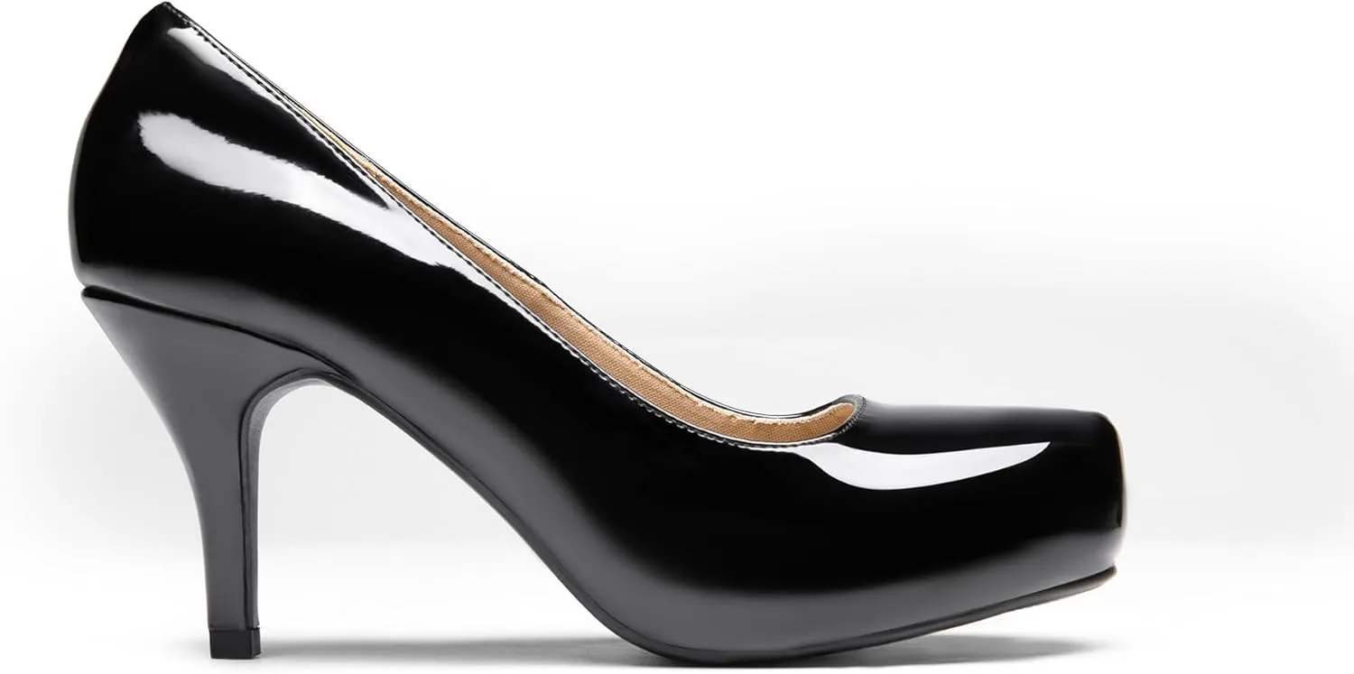 DREAM PAIRS Tiffany Women's Classic Elegant Versatile Low Stiletto Heel Dress Platform Pumps Shoes
