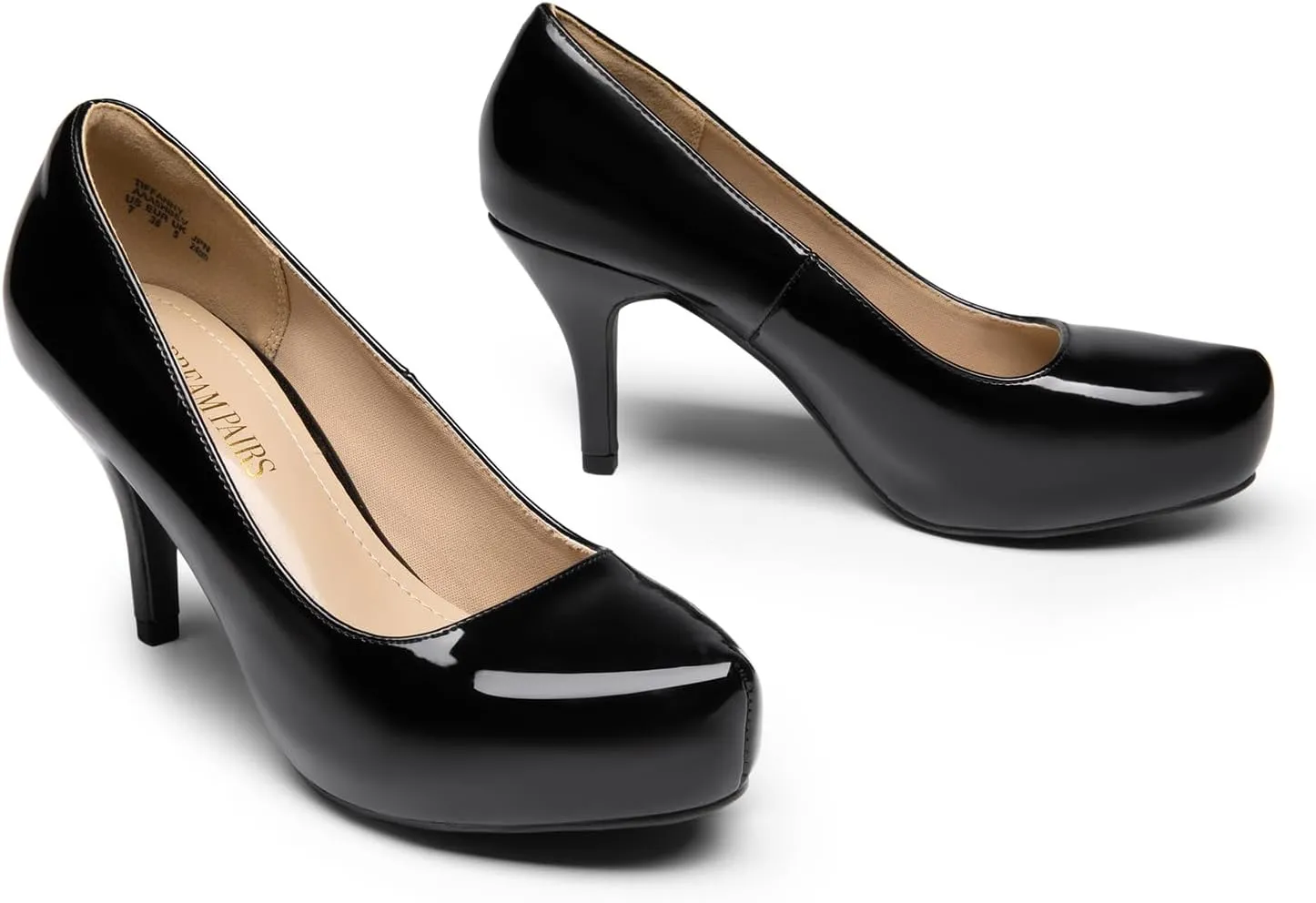 DREAM PAIRS Tiffany Women's Classic Elegant Versatile Low Stiletto Heel Dress Platform Pumps Shoes
