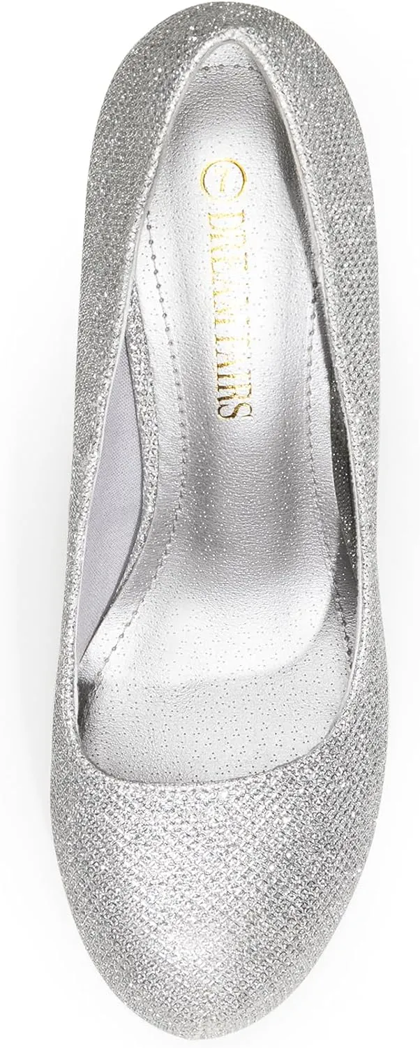 DREAM PAIRS Tiffany Women's Classic Elegant Versatile Low Stiletto Heel Dress Platform Pumps Shoes