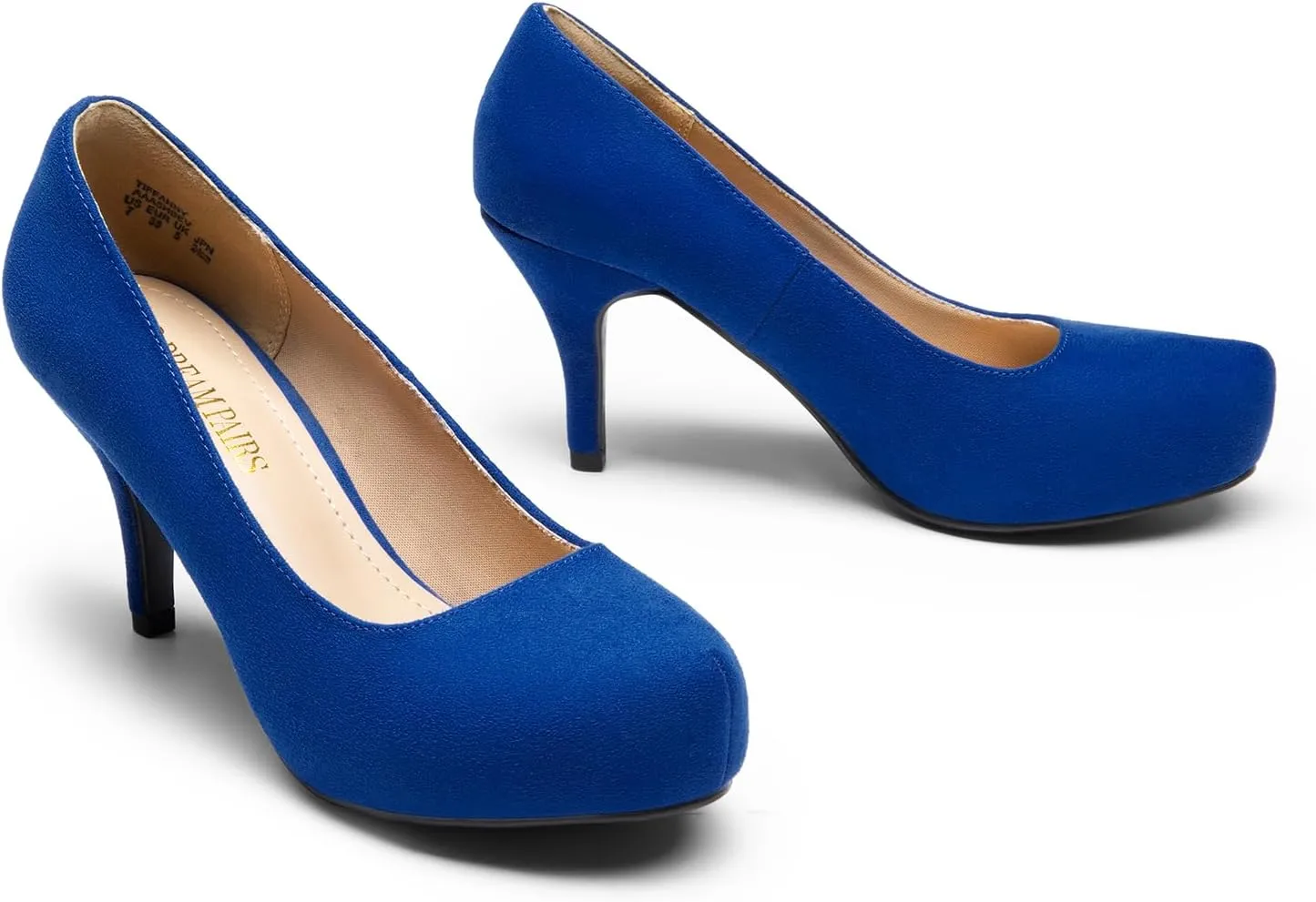 DREAM PAIRS Tiffany Women's Classic Elegant Versatile Low Stiletto Heel Dress Platform Pumps Shoes