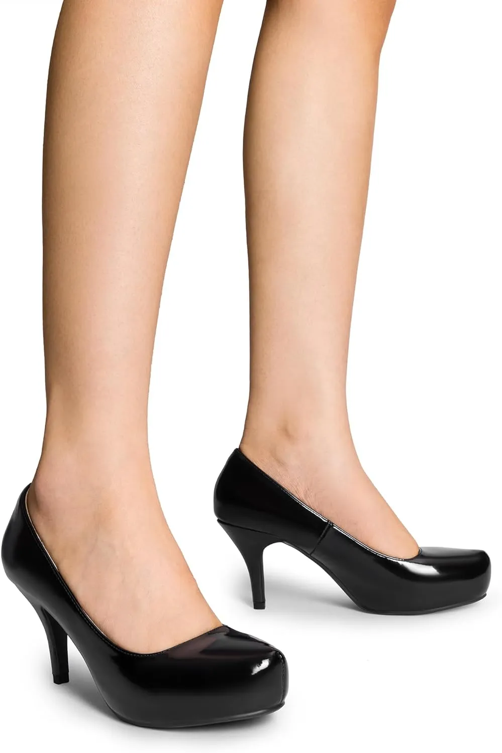 DREAM PAIRS Tiffany Women's Classic Elegant Versatile Low Stiletto Heel Dress Platform Pumps Shoes