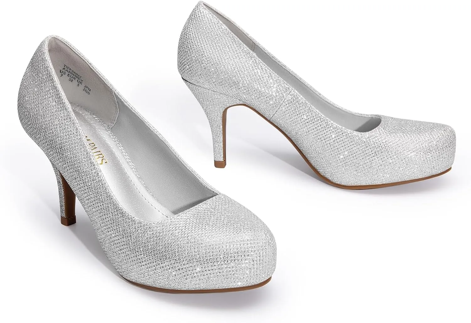 DREAM PAIRS Tiffany Women's Classic Elegant Versatile Low Stiletto Heel Dress Platform Pumps Shoes