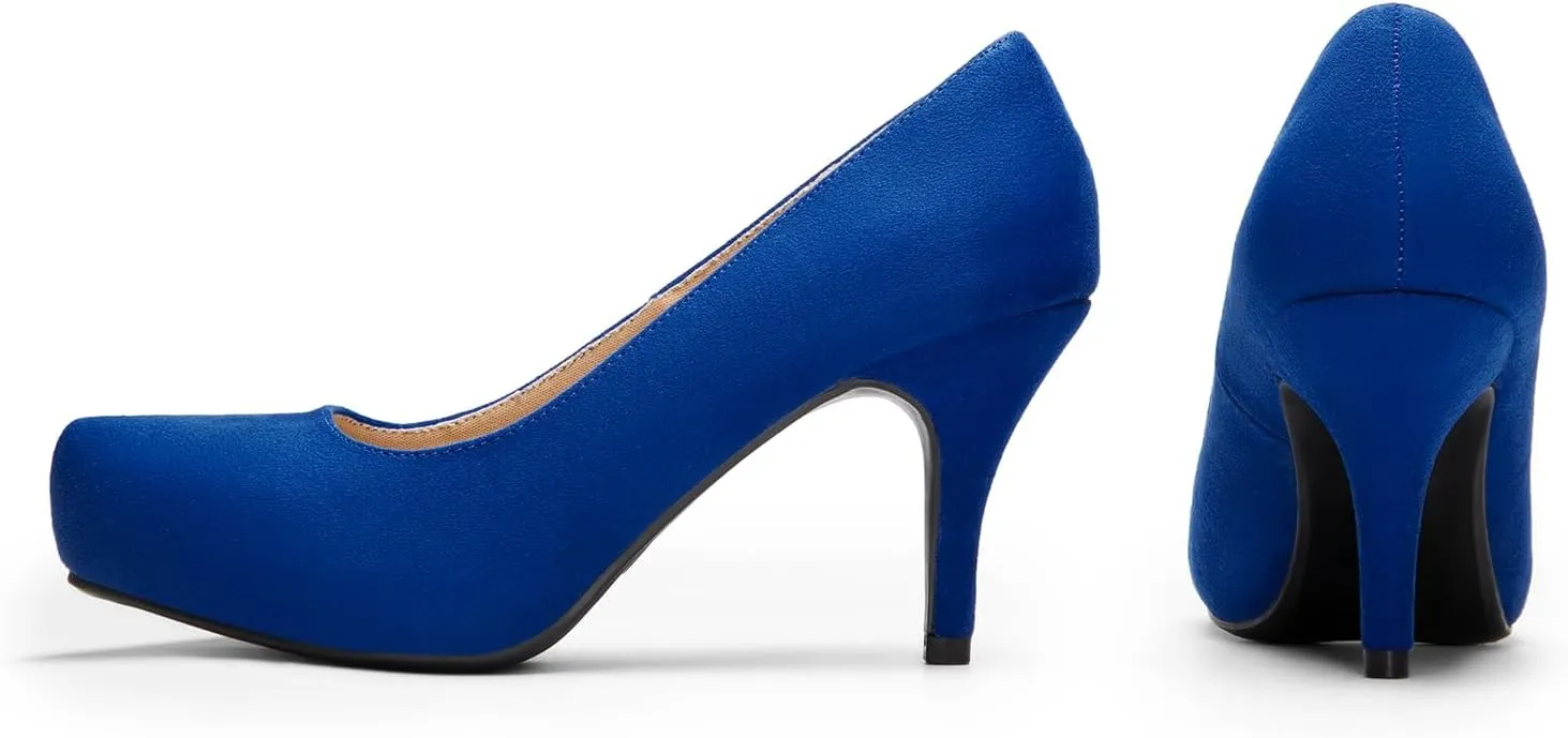 DREAM PAIRS Tiffany Women's Classic Elegant Versatile Low Stiletto Heel Dress Platform Pumps Shoes