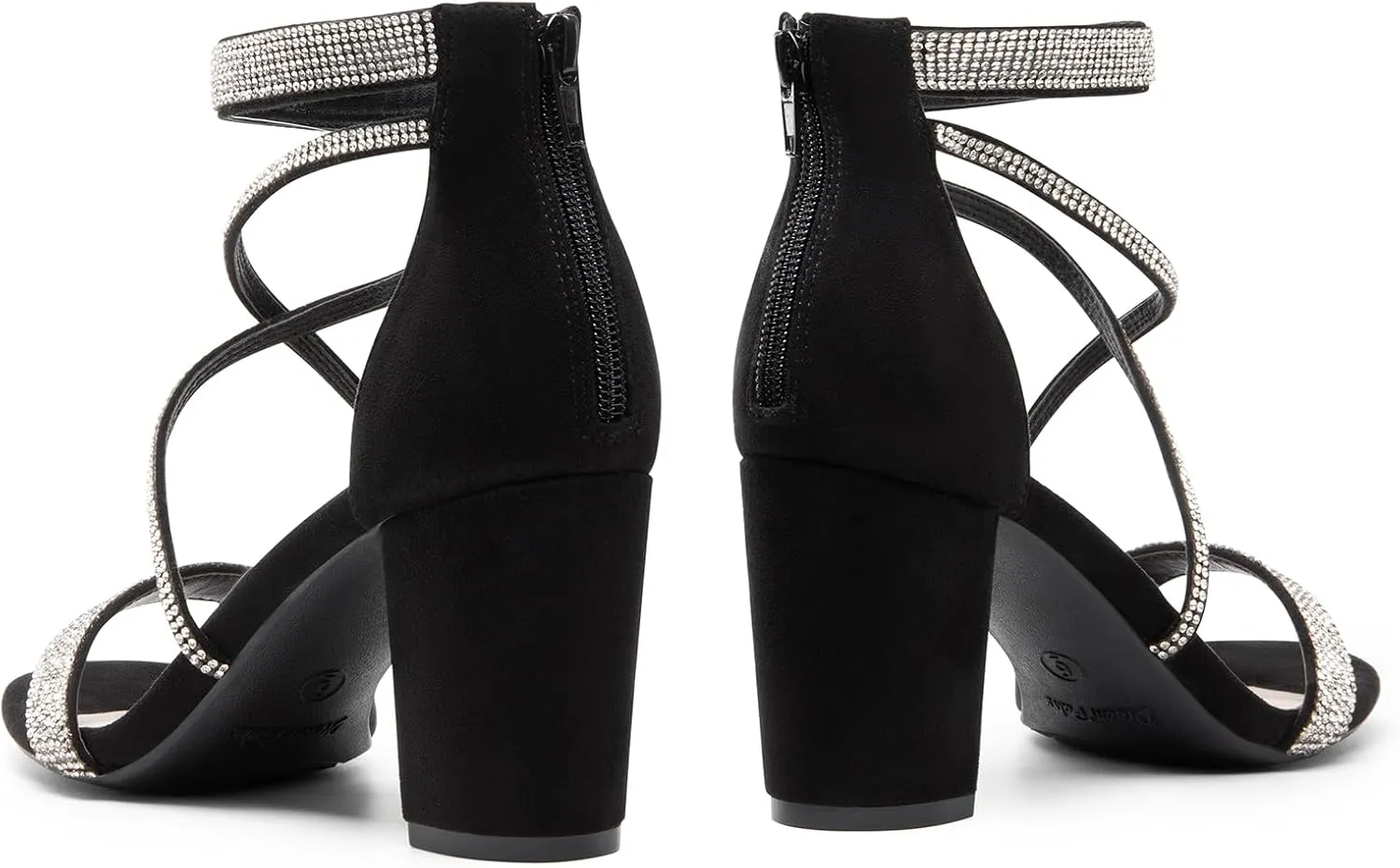 DREAM PAIRS Women's Chunk Low Heel Pump Sandals