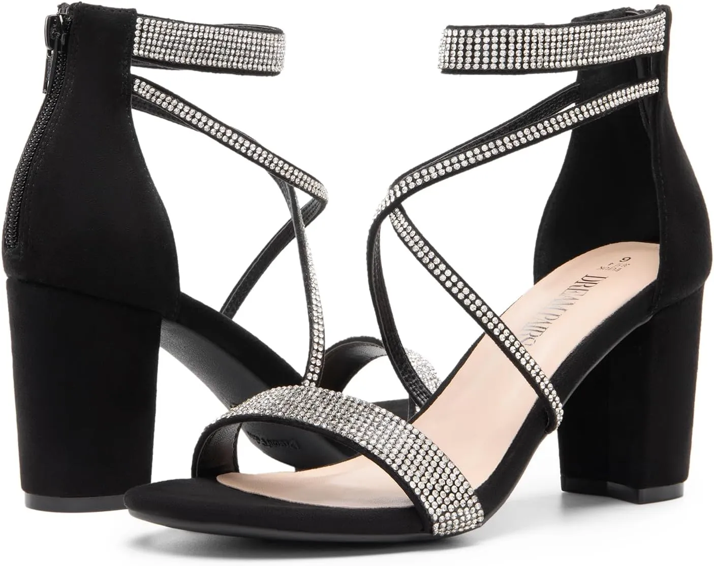 DREAM PAIRS Women's Chunk Low Heel Pump Sandals
