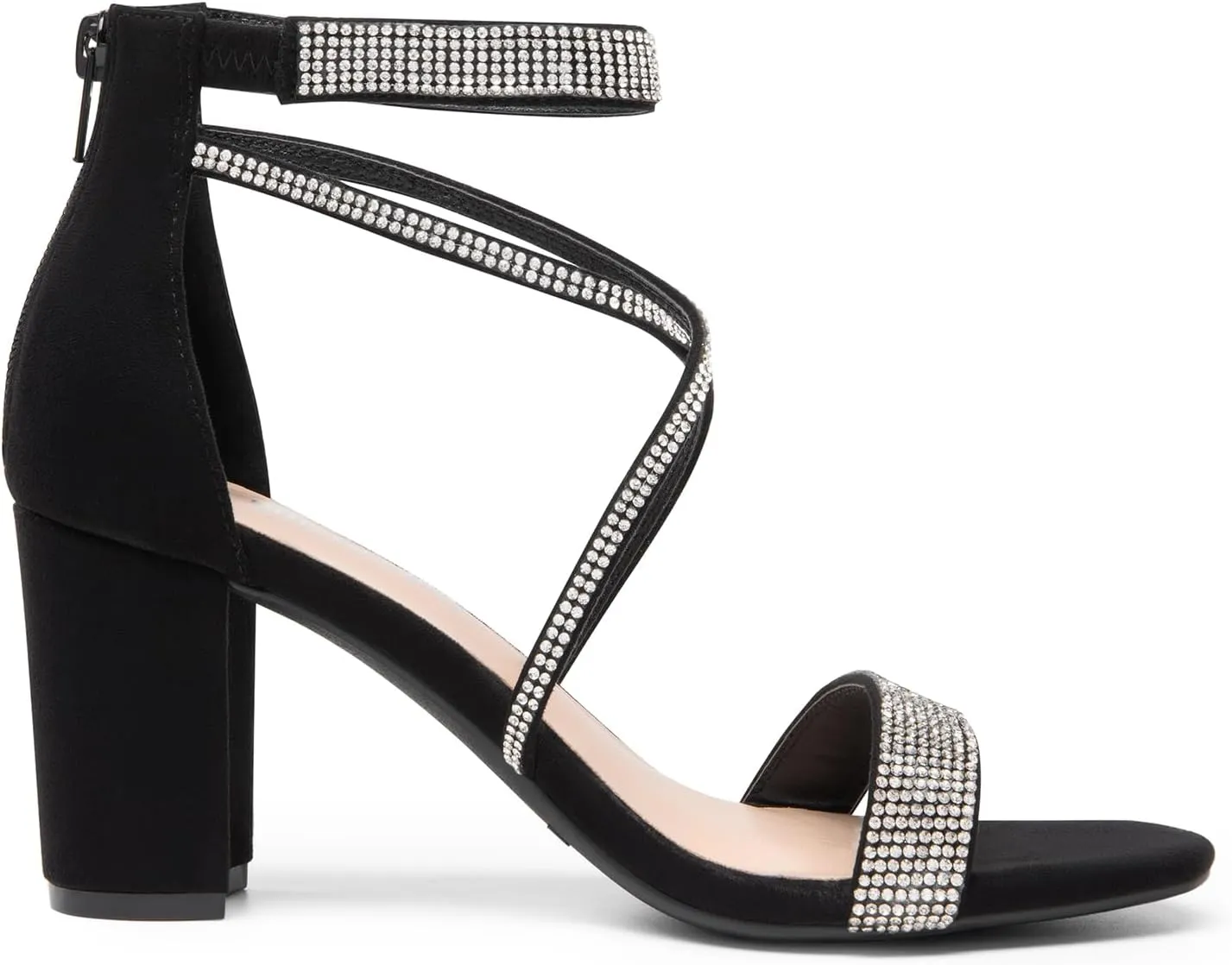 DREAM PAIRS Women's Chunk Low Heel Pump Sandals