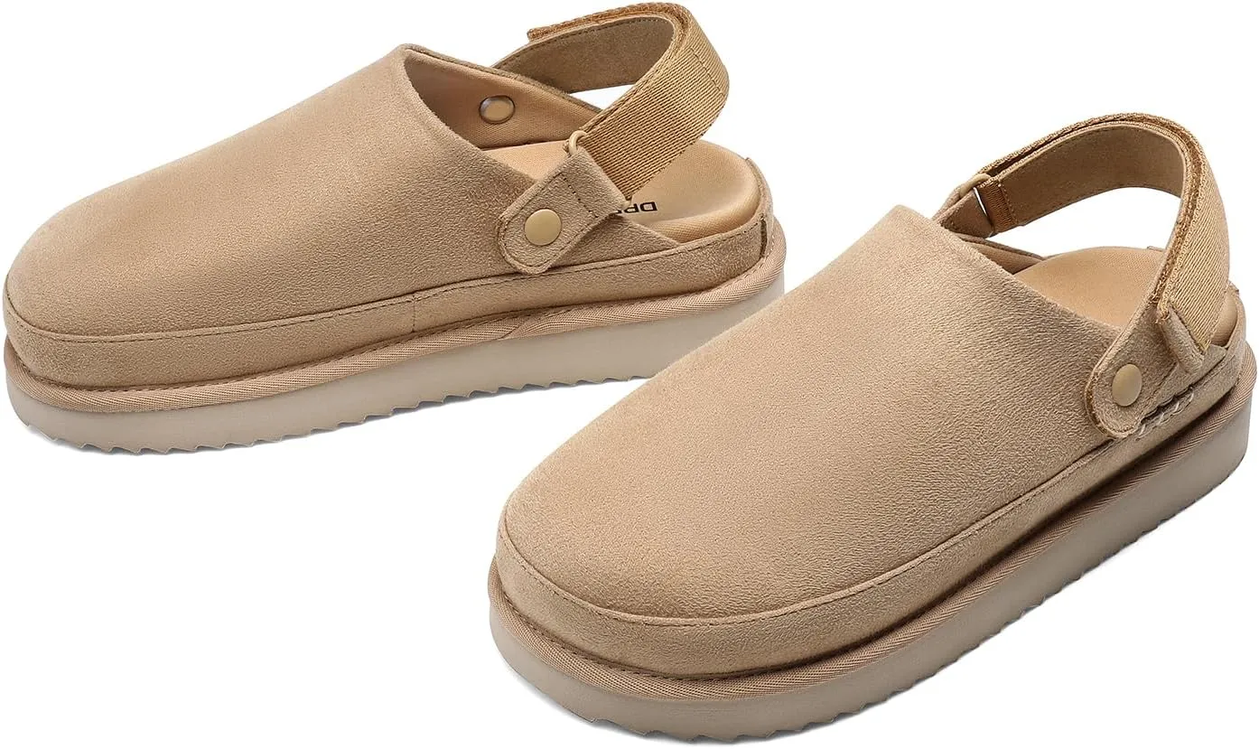 DREAM PAIRS Women's Clog Slippers Women's Platform Clogs for Women Mules Slip on Shoes Adjustable