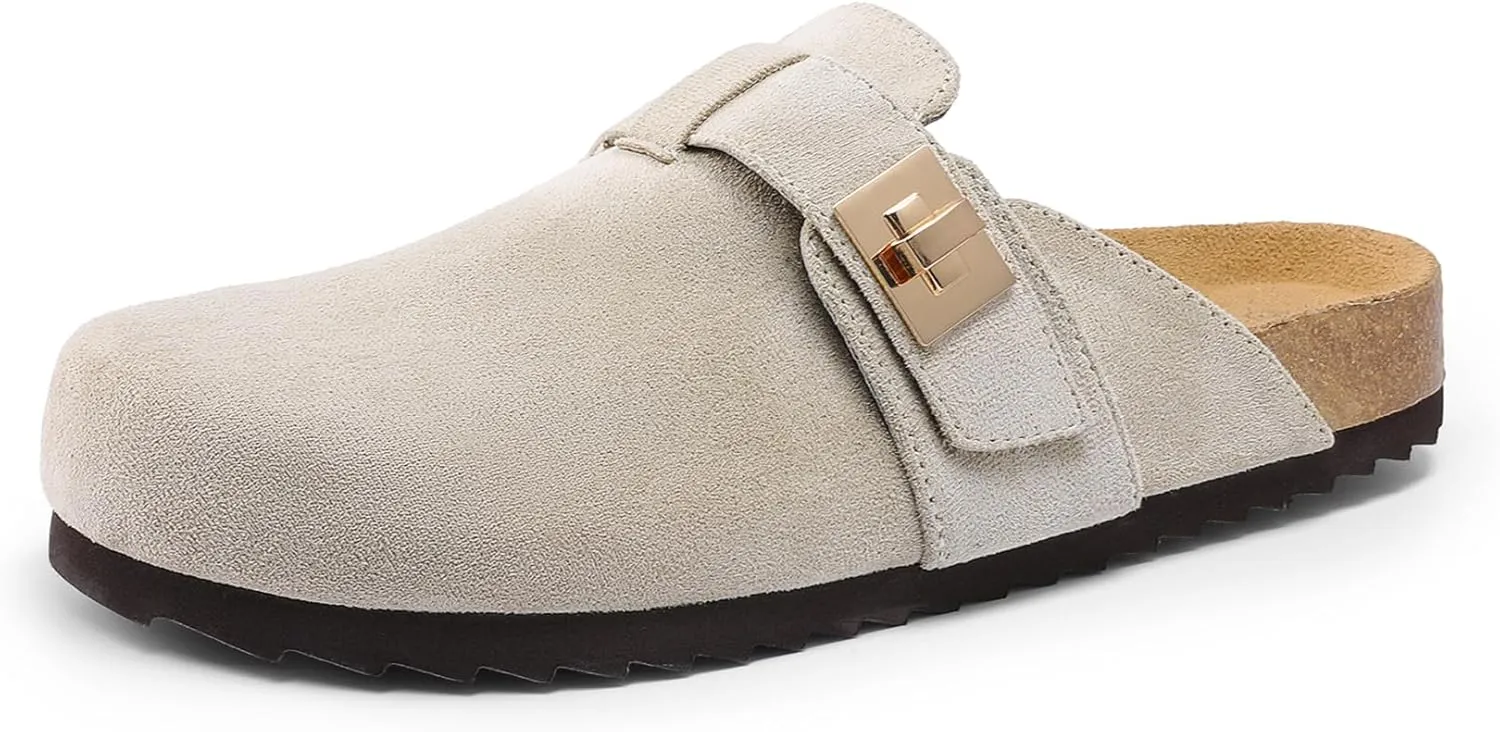 DREAM PAIRS Women's Clogs for Women Mules Cork Footbed Slip-On Shoes with Arch Support